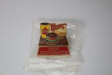 Vintage Wendy's Old Fashioned Hamburgers Crew Coordinator Employee Lapel Pin picture