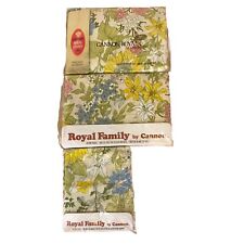 Cannon Royal King Cotswolds Floral Vintage 70s Sheet Set Fitted Flat Pillow Case picture