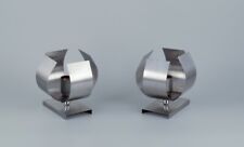 Max Sauze, French industrial designer. Pair of wall lamps in steel. 1960/70s picture