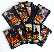 1997 Ultra Figus Argentina Rock Cards Lot 10 Unopened Sticker Packets Bags Sobre picture