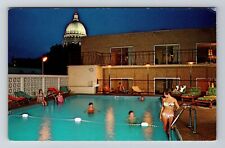 Madison WI-Wisconsin, Park Motor Inn, Pool View, Vintage Postcard picture