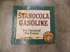Vintage Very Rare STANOCOLA GASOLINE Porcelain Gas Station Sign 22