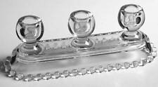 Imperial Glass-Ohio Candlewick Clear  Three Light Candlestick Holder 807625 picture