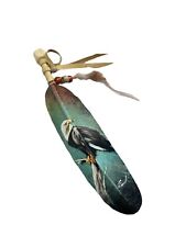 EAGLE  , HAND PAINTED FEATHER , ARTS & CRAFTS ,SOUTHWEST ART , NEW picture