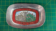 VTG; GIVE US THIS DAY OUR DAILY BREAD PEWTER BREAD TRAY 030822 picture