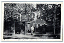 c1940's Camp Headquarters Wooden Arc Camp Patrick Henry Virginia VA Postcard picture