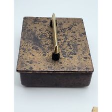 Vintage Royal Haeger Black Gold Cigarette Box Holder Pottery Ceramic R1618 MCM picture