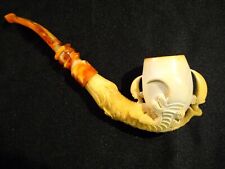 Large DETAILED Vintage Eagle Claw Meerschaum Estate Pipe. STEM REPLACED. NO CASE picture