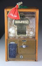 Victor Nickel Baby Grand Gelusil Antacid Tablet Vending Machine w/ Key & Works picture