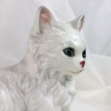 5.4” Lefton Persian Cat Figurine, Japan, Vintage Porcelain, White #H1514❤️ picture
