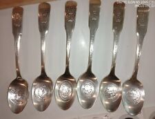 6 Set International Bicentennial 1776-1976 Silver Spoons-GA, MA, CT, NC, NH, RI picture