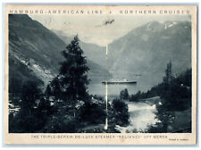 1930 Reliance Steamer Cruise Hamburg American Line Merok De-Luxe Screw Postcard picture