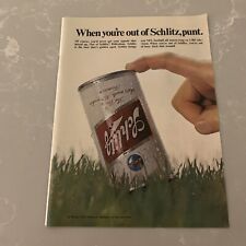 1969 Schlitz Beer Print Ad Original Vintage When You’re Out Punt Milwaukee WI picture