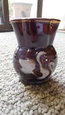 Vintage brown  Small vase - brown with swans - Japan picture