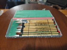 Antique Vintage Chinese Calligraphy Writing Paint Brush Set Of 10 NICE picture
