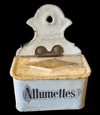 Antique French Enamel Matchbox with Striker Allumettes picture