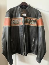 Harley Davidson Victory Lane Leather Jacket Mens Size L 98057-13VM picture