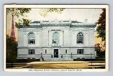 Grand Rapids MI-Michigan, Ryerson Public Library, Antique Vintage c1908 Postcard picture
