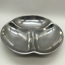 Vintage 1967 Nambe divided 3 compartment Bowl Relish Tray Dish #589 Made in USA  picture