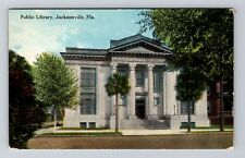 Jacksonville FL-Florida, Public Library, Vintage Postcard picture