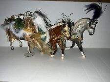 Breyer Lot Of 3 Winter Wonderland, Snowbird, Minstrel Holiday Horses picture