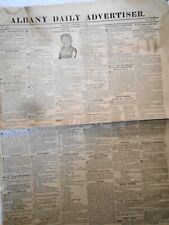 Albany Daily Advertiser January 7, 1825. New York Governor DeWitt Clinton's copy picture