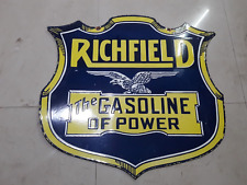 PORCELIAN RICHFIELD ENAMEL SIGN SIZE 42X42 INCHES DOUBLE SIDED picture