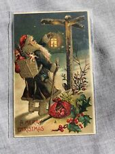 RARE 1907 Reading, P.A.  Santa Postcard With Original Writing   Posted Dec 24 picture