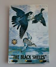 Vintage US Ammunition Tin Sign “The Black Shells” - Desperate Sign co 1991 picture