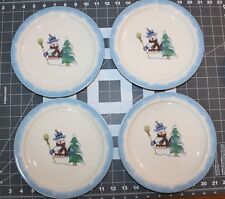 Tienshan Folk Country Stoneware 4, Plates Mugs Snowmen Collectible Holiday Set picture