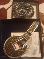 Vintage Silversmith Montana Belt Buckles New In Box. picture