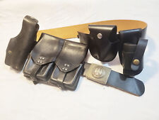 Complete Set Authentic West German Bundeswehr Black Leather Belt Cold War Era picture