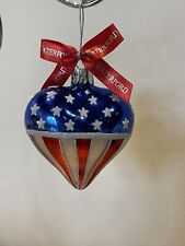 Waterford Stars & Stripes Flag Heart Ornament, Holiday Heirloom Patriotic 2003 picture