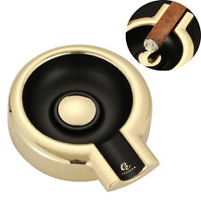 Galiner Round Shaped Cigar Ashtray Hold 1 Cigar Metal Cigarette Ash Tray Travel picture