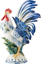 Fitz and Floyd Ceramic Rooster Figurine Sicily Blue 20-Inch New In Box 5309374 picture