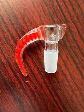 18mm Horn Bowl - VERY high quality thick glass built-in screen - Red picture