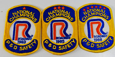 Lot of Roadway P&D Safety National Champions Patches, 1983, 1985, 1988 picture