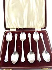 Sterling Silver Crossed Golf Club Teaspoons 6 set Leather Velvet box 1933 picture