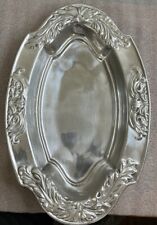 Oval Pewter Serving Platter 15 3/4 X 10 1/4 Nice piece in preowned condition picture