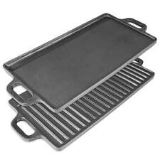 2-in-1 Reversible & Preseasoned 19.5” x 9” Cast Iron Griddle picture