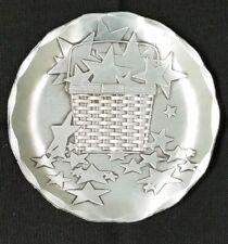 Longaberger 25th Anniversary August Wendell Hand Crafted Pewter Plate 4.5