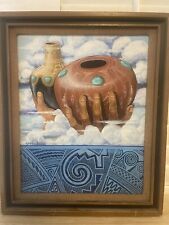 Vintage Native American Hopi Large Painting By Neil David 1975 picture