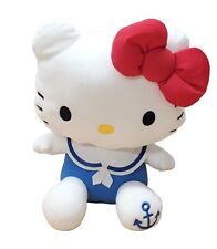 New Hello Kitty Sailor Outfit Plush Doll Red Bow 10 Sanrio 2019 NWT  picture
