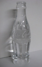 Vintage Coca Cola Solid Crystal Glass Bottle Paperweight picture