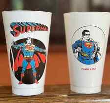 1973 Vintage 7-Eleven Superman and Clark Kent DC Universe 7-11 Slurpee Cups  picture