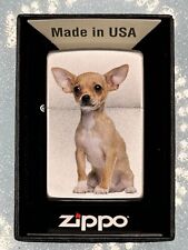2023 Chihuahua Dog Design Chrome Zippo Lighter NEW picture