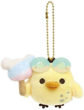 JAPAN San-X Rilakkuma Yellow Bird Kiiroitori Ice Cream Plush Key Bag Clip Ring picture