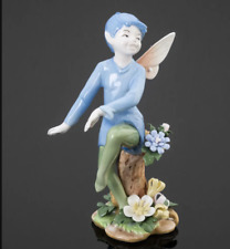 Girl Porcelain Statue Vintage 2015 Italy Blue Color Unique Exquisite Rare 209 g picture