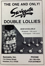 Swizzles Candy Print Ad Original Vintage 1981 Rare VHTF Lollies Hoboken NJ Spang picture