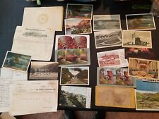 LOT(23) Antique Papers 1800s train postcards other paper stuff  picture